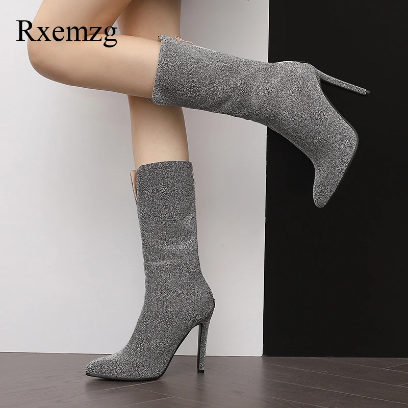 Rxemzg High Heels Spring Autumn Zipper Mid Calf Boots For Women Concise Fashion Pointed Toe Shoes Woman Party Wedding Shoes
Rxemzg High Heels Spring Autumn Zipper Mid Calf Boots For Women Concise Fashion Pointed Toe Shoes Woman Party Wedding Shoes