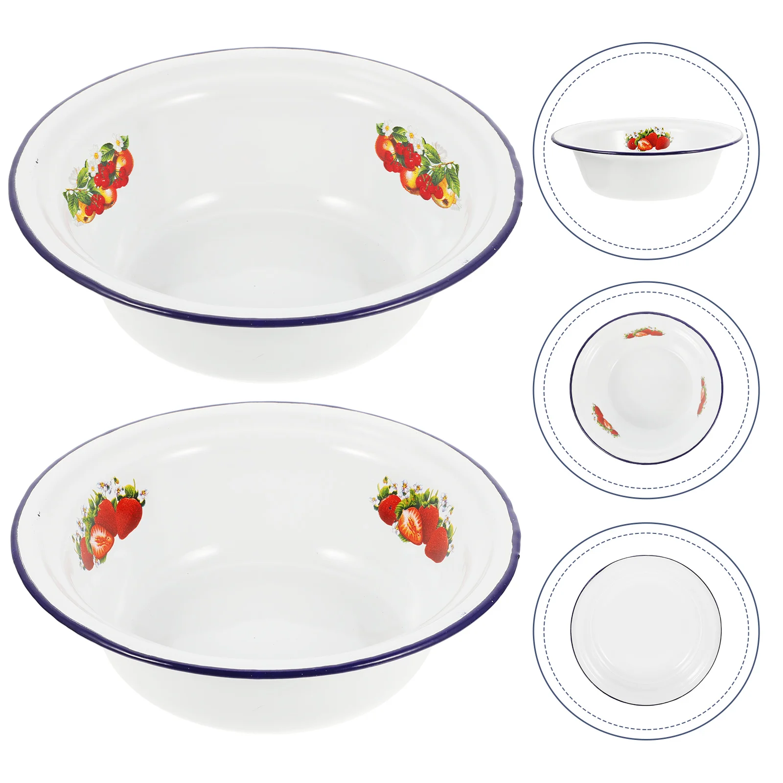 2 Pcs Enamel Basin Food Serving Bowl Vintage Home Decor Spaghetti Mixing Tableware Retro Storage Wedding
2 Pcs Enamel Basin Food Serving Bowl Vintage Home Decor Spaghetti Mixing Tableware Retro Storage Wedding