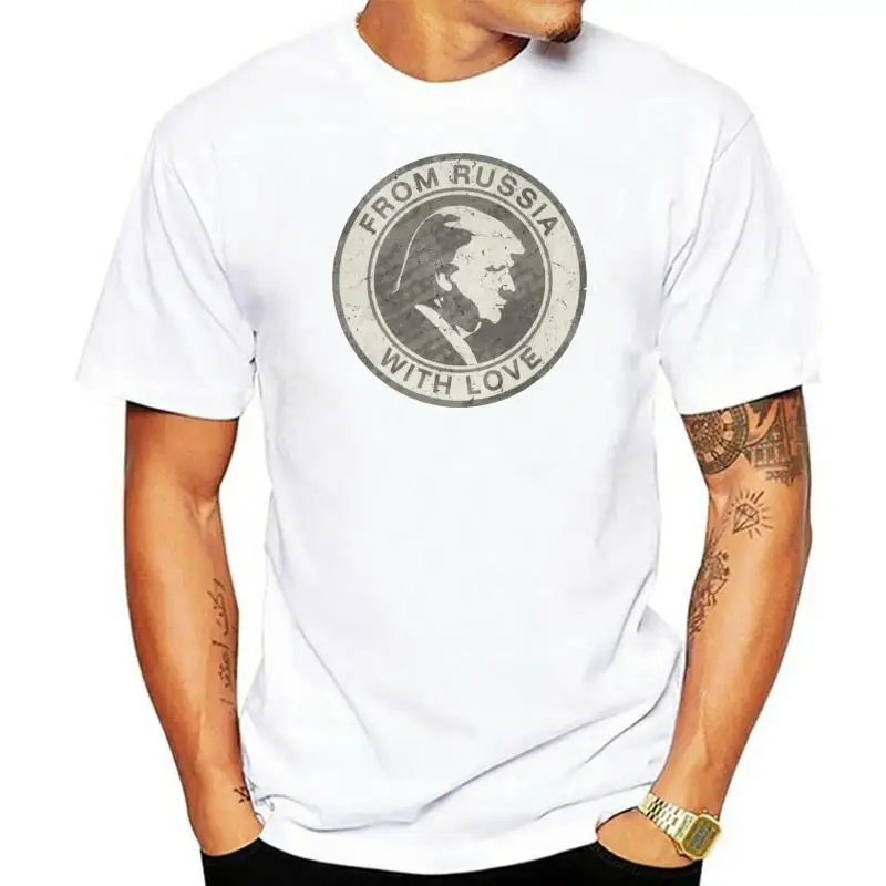 From Russia With Love 2022 Vintage T-shirt Men Black Top Tee Donald Trump Coin Printed Clothing Summer Classic T Shirts
From Russia With Love 2022 Vintage T-shirt Men Black Top Tee Donald Trump Coin Printed Clothing Summer Classic T Shirts