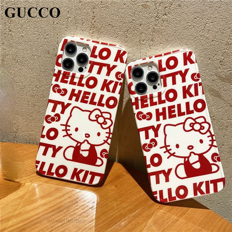 Sanrio Hello Kitty Cartoon Kt Cat Letter case for iphone 13 12 11 pro max xs x xr 7 8 plus protective cover women girl coque y2k
Sanrio Hello Kitty Cartoon Kt Cat Letter case for iphone 13 12 11 pro max xs x xr 7 8 plus protective cover women girl coque y2k