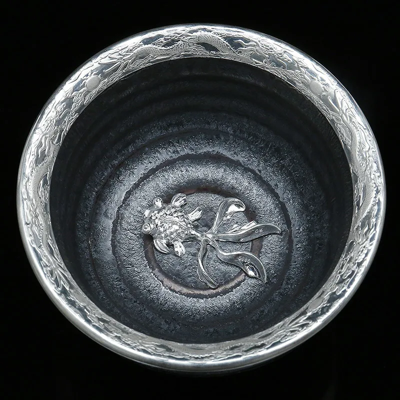 Jia Zhan Kiln Li Jia Stack Jianzhan Temmoku Cup Silver Decoration Colorful Silver Cup Tea Cup Ceramic Cup Kung Fu Tea Master Cup
Jia Zhan Kiln Li Jia Stack Jianzhan Temmoku Cup Silver Decoration Colorful Silver Cup Tea Cup Ceramic Cup Kung Fu Tea Master Cup
