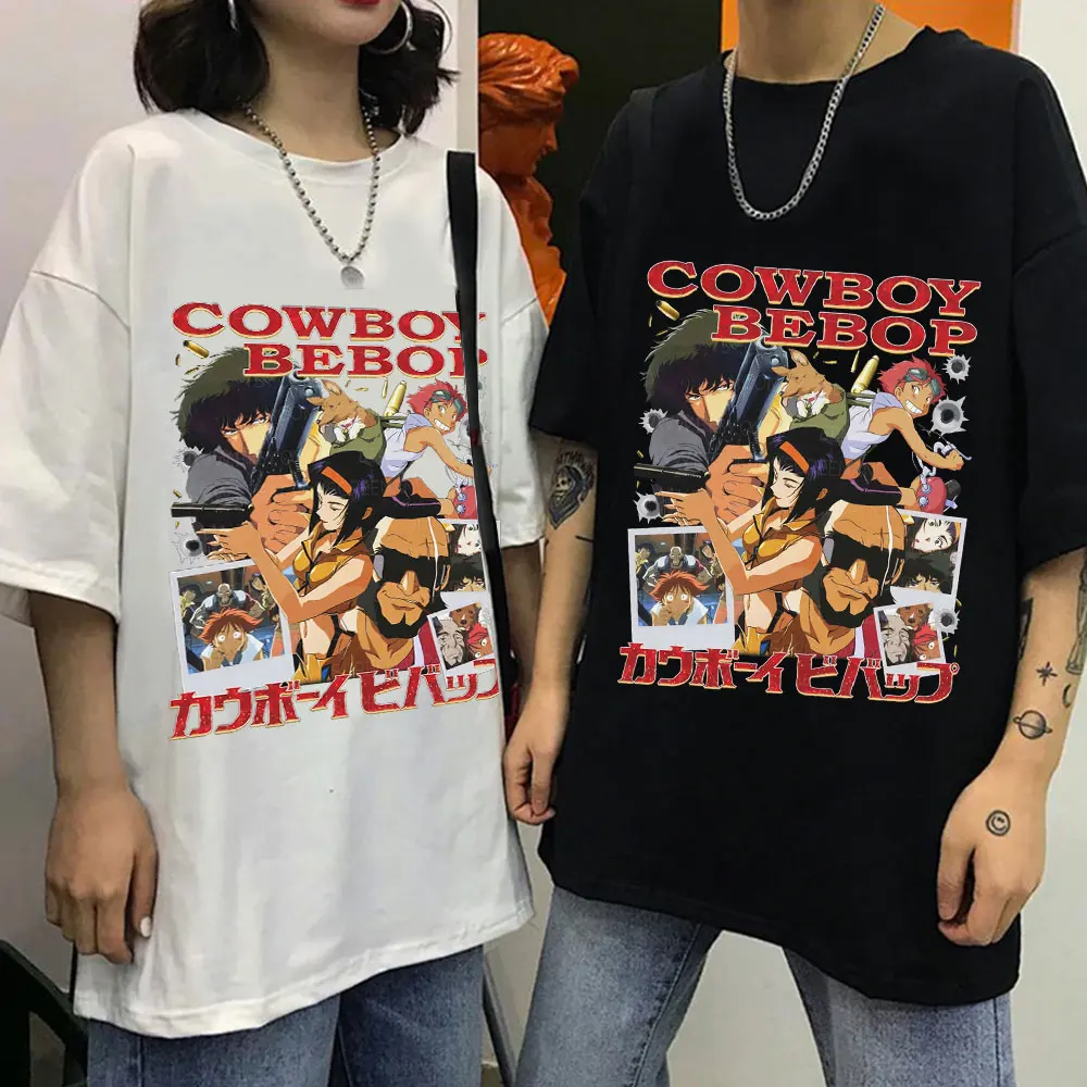 Cool Cowboy Bebop T Shirts Men Short Sleeve Casual Anime Space Spike Japanese Manga Jet Faye Tshirt O-neck Tee Tops Merch
Cool Cowboy Bebop T Shirts Men Short Sleeve Casual Anime Space Spike Japanese Manga Jet Faye Tshirt O-neck Tee Tops Merch