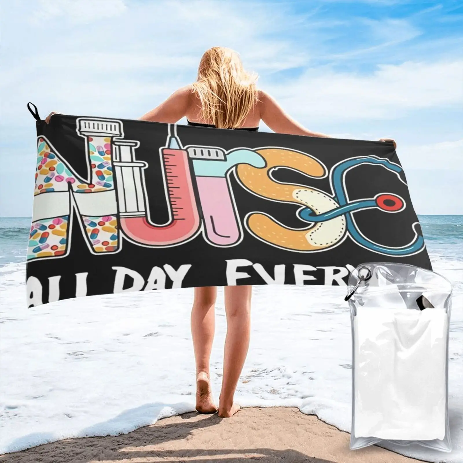 Nurse Work Everyday All Day Back 223 Beach Towel Beach Blanket For Home For Bath Beach Towels Terry Towels For Bath Hair Towel
Nurse Work Everyday All Day Back 223 Beach Towel Beach Blanket For Home For Bath Beach Towels Terry Towels For Bath Hair Towel