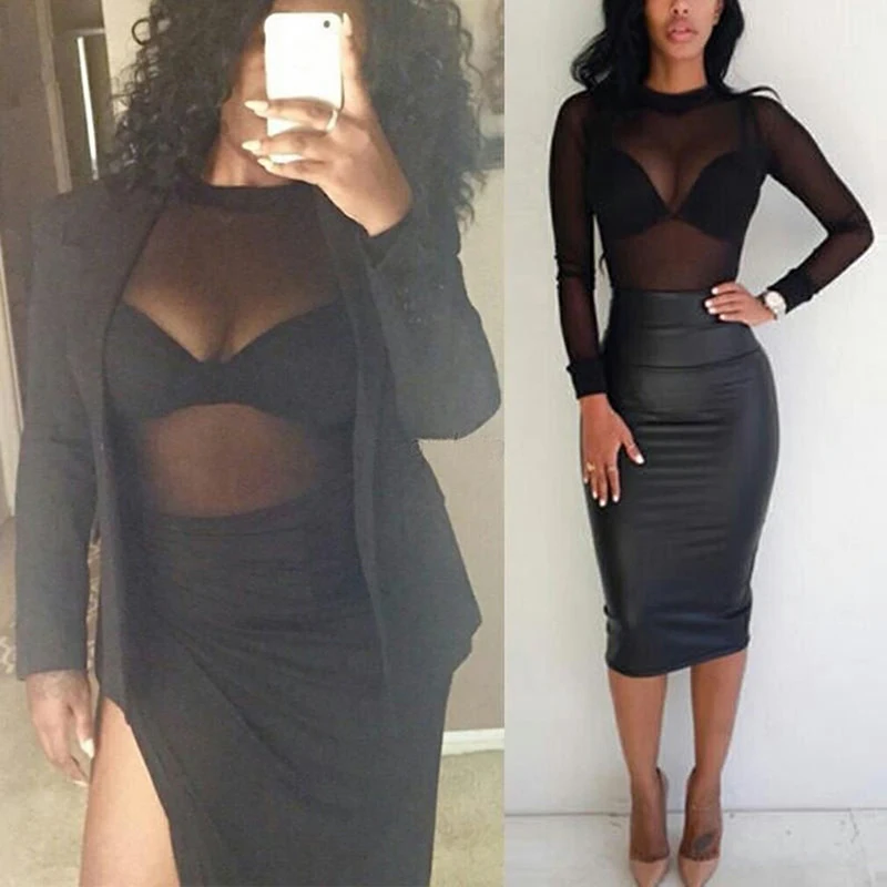 Sexy Women T Shirt See Through Transparent Crop Tops Girl Long Sleeve T-Shirts Turtleneck Layer Mesh Tees Female Ladies Tops
Sexy Women T Shirt See Through Transparent Crop Tops Girl Long Sleeve T-Shirts Turtleneck Layer Mesh Tees Female Ladies Tops
