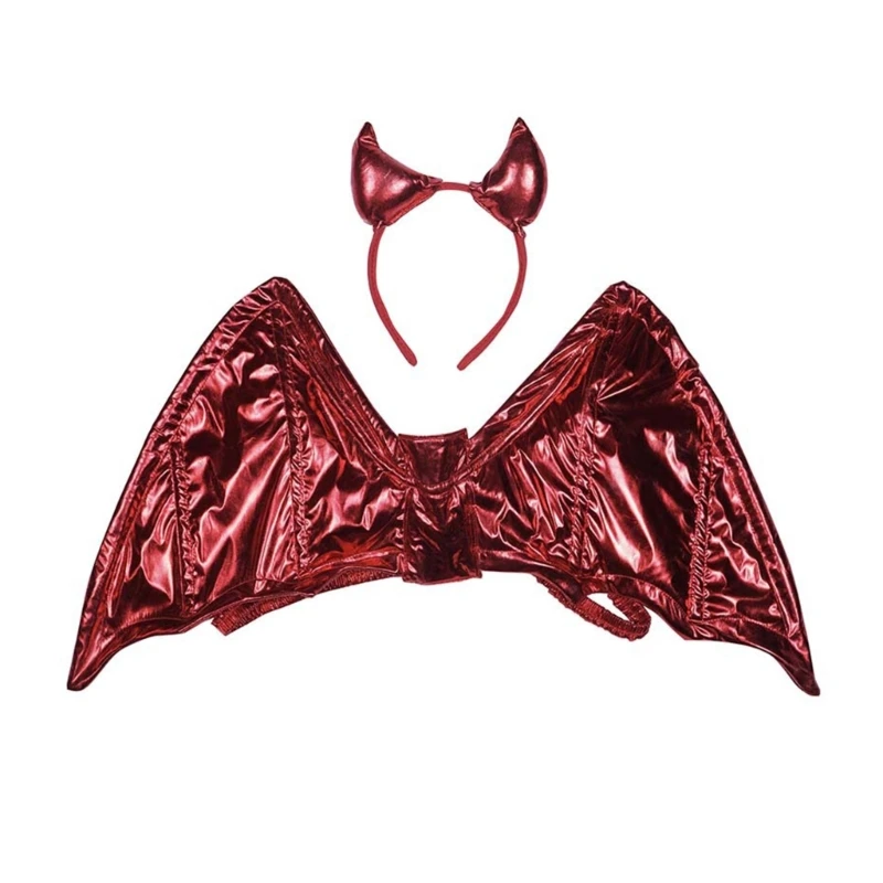 New style 2Pcs Devil Costume Set Demo Costume Accessories Devil Wing Devils Horn Headband
New style 2Pcs Devil Costume Set Demo Costume Accessories Devil Wing Devils Horn Headband