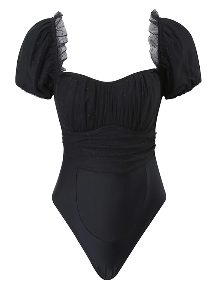 Vintage One Piece Swimwear Solid Lotus Leaf Shoulder Women Goche Swimsuit Summer Sexy 2022 To Beach S~L
Vintage One Piece Swimwear Solid Lotus Leaf Shoulder Women Goche Swimsuit Summer Sexy 2022 To Beach S~L
