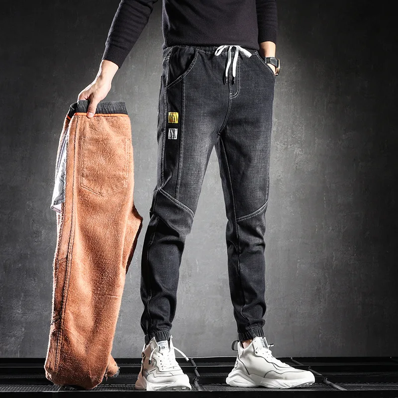 New Winter Thick Fleece Warm Cargo Jeans Men Black Denim Joggers Baggy Harem Pants Thermal Jean Trousers Plus Size
New Winter Thick Fleece Warm Cargo Jeans Men Black Denim Joggers Baggy Harem Pants Thermal Jean Trousers Plus Size