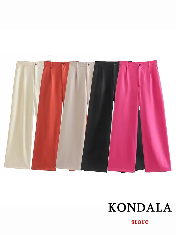 Брюки женские с завышенной талией и широкими штанинами, офисные прямые штаны на молнии, повседневные однотонные брюки с карманами
Брюки женские с завышенной талией и широкими штанинами, офисные прямые штаны на молнии, повседневные однотонные брюки с карманами