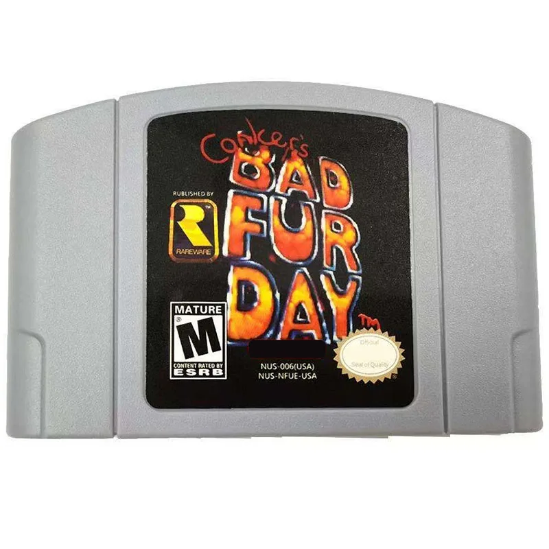 Conkers Bad Fur Day N64 Game Card Series American Edition and Japanese Animation English NTSC Superior Quality Toys Gifts
Conkers Bad Fur Day N64 Game Card Series American Edition and Japanese Animation English NTSC Superior Quality Toys Gifts