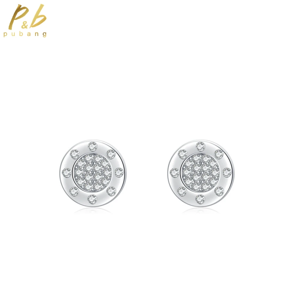 PuBang Fine Jewelry Solid 925 Sterling Silver High Carbon Diamond Round Stud Earrings for Women Wedding Party Gift Drop Shipping
PuBang Fine Jewelry Solid 925 Sterling Silver High Carbon Diamond Round Stud Earrings for Women Wedding Party Gift Drop Shipping