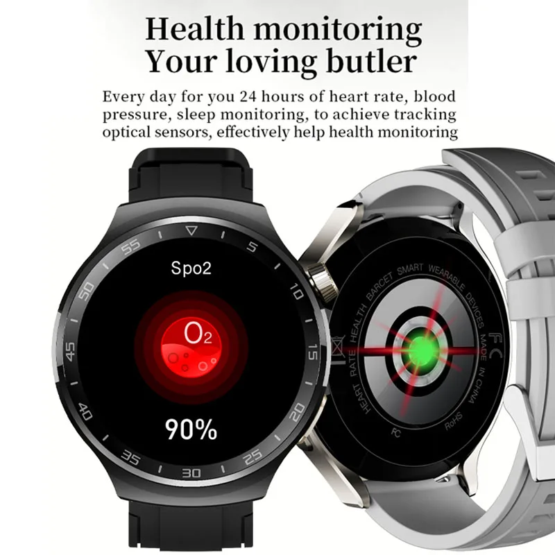 

2023 New Screen Smartwatch Men's NFC Access Control Voice Assistant Bluetooth Talk Blood Oxygen Watches For IOS Android