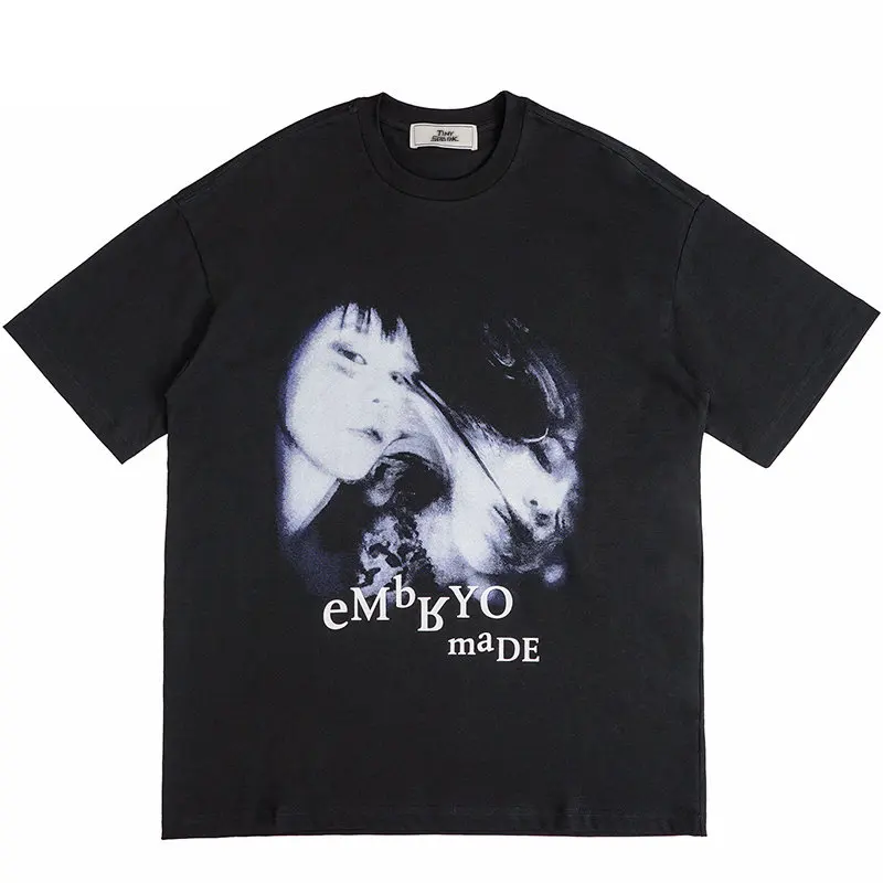 Streetwear T-Shirt Men Hip Hop Illusion Girl Letter Print T Shirt 2022 Harajuku Cotton Casual Summer Short Sleeve Tshirt Black
Streetwear T-Shirt Men Hip Hop Illusion Girl Letter Print T Shirt 2022 Harajuku Cotton Casual Summer Short Sleeve Tshirt Black