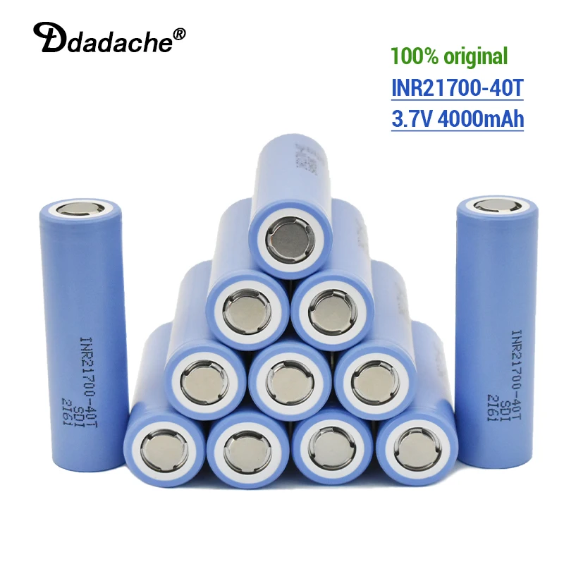

100% NEW 21700 4000mah 30A 40T 3.7V High Discharge/capacity Li-ion Rechargeable Battery PK 30T Free Shipping