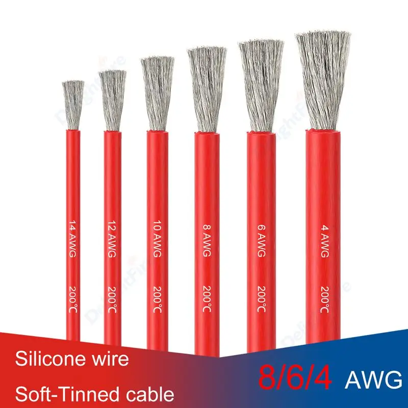 Silicone Cable Red Black Color Heat-resistant Electrical Wires 8/6/4 AWG Soft Flexible Silicone Wire For Inverter Car Automotive
Silicone Cable Red Black Color Heat-resistant Electrical Wires 8/6/4 AWG Soft Flexible Silicone Wire For Inverter Car Automotive
