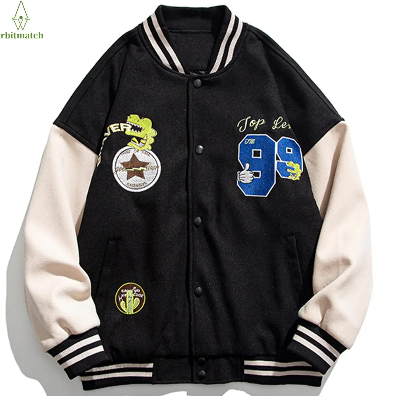 Arbitma Men Hip Hop Baseball Jacket Coat Varsity Jacket Streetwear Cartoon Embroidery Patchwork Jacket Outwear Autumn Coat Tops
Arbitma Men Hip Hop Baseball Jacket Coat Varsity Jacket Streetwear Cartoon Embroidery Patchwork Jacket Outwear Autumn Coat Tops