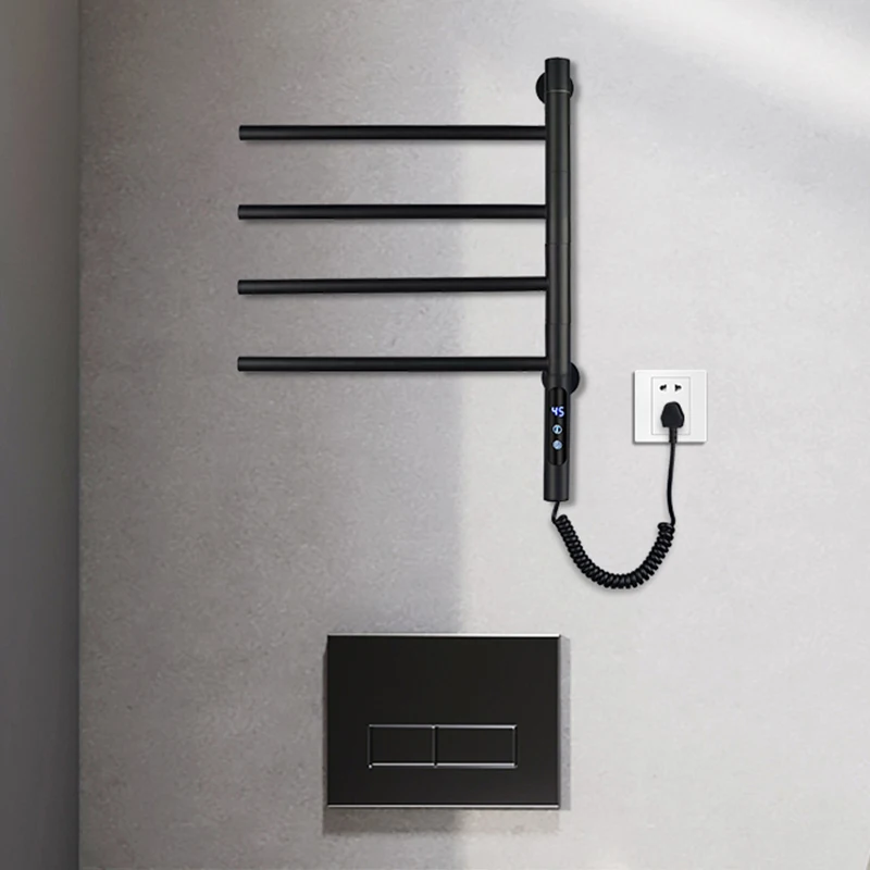 Hotel Bathroom Heater Electric Towel Holder 4-Bar Rack 180°Rotatable Hot Warmer Wall Mounted Stainless Steel Dryer
Hotel Bathroom Heater Electric Towel Holder 4-Bar Rack 180°Rotatable Hot Warmer Wall Mounted Stainless Steel Dryer