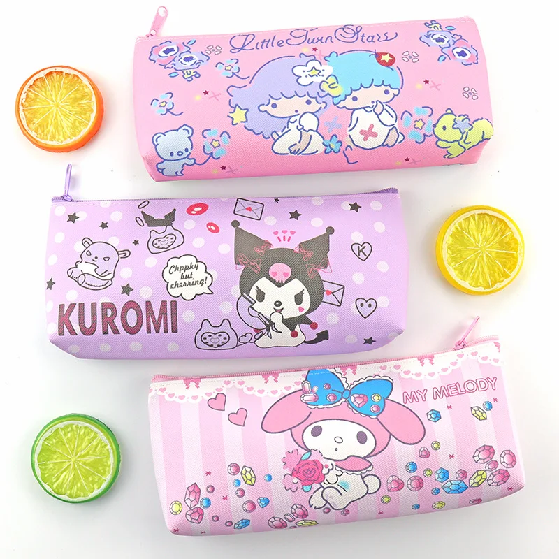 Милый чехол-карандаш Sanrio Cinnamoroll Kitty Kuromi My Melody, ПУ, водостойкий, искусственная кожа, детский сад, открытые подарки, детские игрушки
Милый чехол-карандаш Sanrio Cinnamoroll Kitty Kuromi My Melody, ПУ, водостойкий, искусственная кожа, детский сад, открытые подарки, детские игрушки