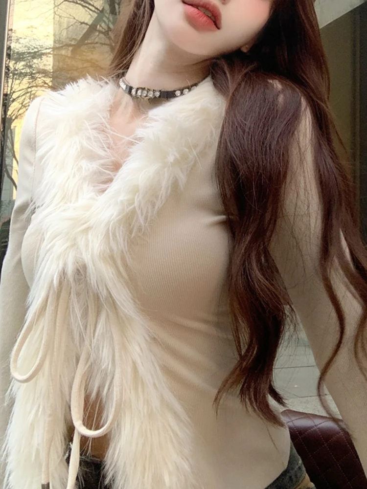 2023 Y2K 2023 Spring Faux Fur Knitted Cardigan Women Slim Sexy Y2k Crop Tops Female Sweet Elegant Sweater Korean Fashion
2023 Y2K 2023 Spring Faux Fur Knitted Cardigan Women Slim Sexy Y2k Crop Tops Female Sweet Elegant Sweater Korean Fashion