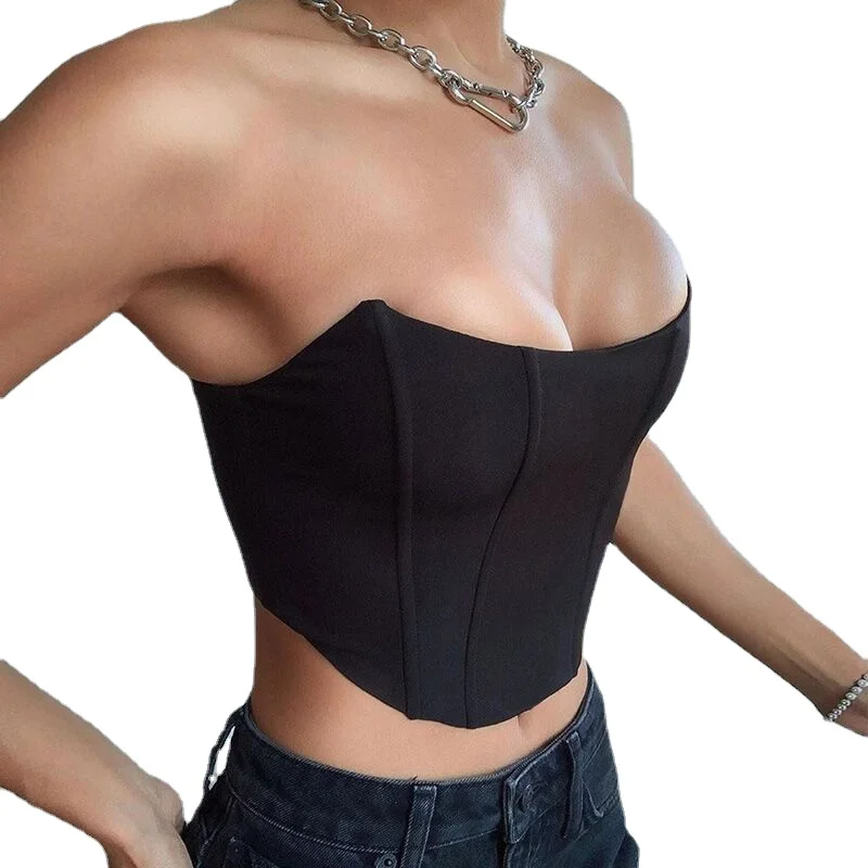 2021 Sleeveless Off Shoulder Velvet Fashion Sexy Corset Crop Tops Vest Female Underwear Backless Bustier Top Solid
2021 Sleeveless Off Shoulder Velvet Fashion Sexy Corset Crop Tops Vest Female Underwear Backless Bustier Top Solid
