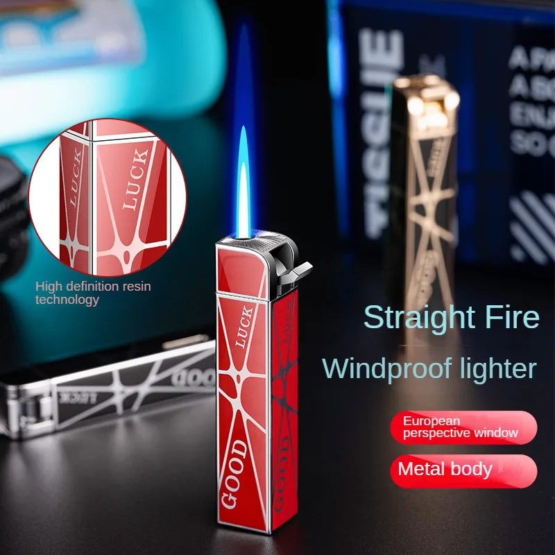 New Advanced Appearance Creative Personality Transparent Gas Tank Durable Blue Flame Lighter-Resin Craft
New Advanced Appearance Creative Personality Transparent Gas Tank Durable Blue Flame Lighter-Resin Craft