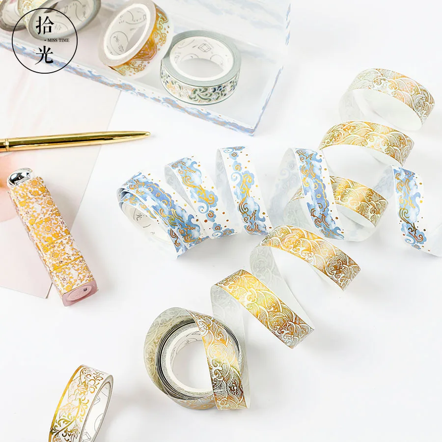 15mm*5M Gold Stamping Brocade Pattern Masking Tape Decorative Ribbons Aesthetic Lipstick Collage Notebooks Scrapbook Diary Phone
15mm*5M Gold Stamping Brocade Pattern Masking Tape Decorative Ribbons Aesthetic Lipstick Collage Notebooks Scrapbook Diary Phone