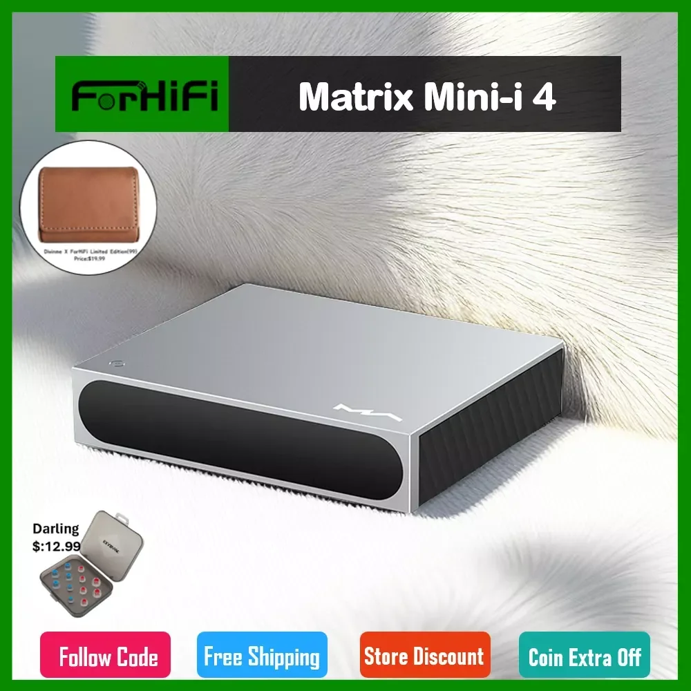 Matrix Mini-i 4 All-In-One Music Streamer Hi-res USB MQA Decoder LCD Touch Screen 768kHz/DSD512 Full Decoder Headphone Amplifier
Matrix Mini-i 4 All-In-One Music Streamer Hi-res USB MQA Decoder LCD Touch Screen 768kHz/DSD512 Full Decoder Headphone Amplifier