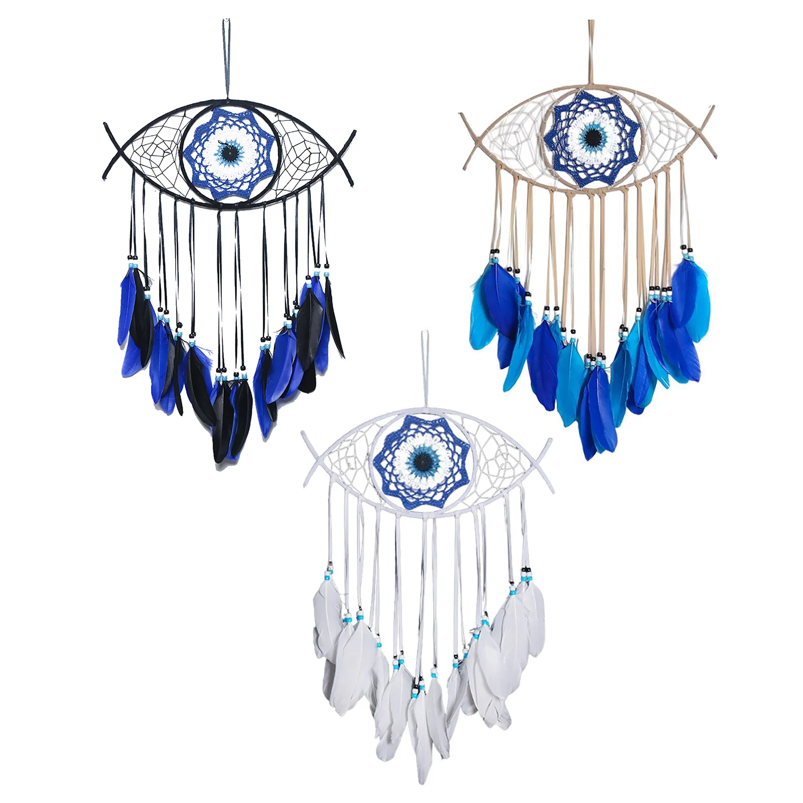 Dream Catchers Evil Eye Dream Catcher with Feather Handmade Wall Hanging Decorations Ornament Crafts Good Luck Charm for Home
Dream Catchers Evil Eye Dream Catcher with Feather Handmade Wall Hanging Decorations Ornament Crafts Good Luck Charm for Home