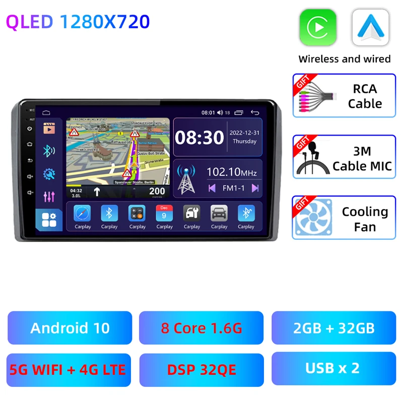 Car Multimedia Radio Video Player for Audi A3 8P 2003-2012 S3 2006-2012 RS3 2011 WIFI 4G RDS BT Autoradio Carplay Android Auto
Car Multimedia Radio Video Player for Audi A3 8P 2003-2012 S3 2006-2012 RS3 2011 WIFI 4G RDS BT Autoradio Carplay Android Auto