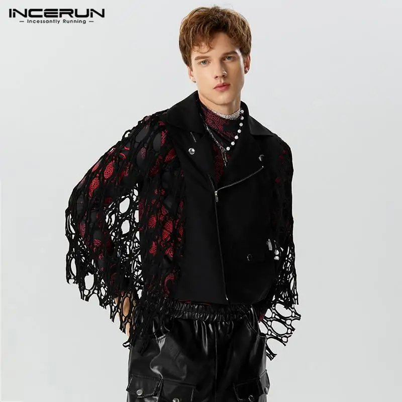Fashion Men Cloak Irregular Trench Mesh Patchwork Lapel Zipper Ponchos Men Cape Streetwear Loose 2023 Thin Coats S-5XL INCERUN
Fashion Men Cloak Irregular Trench Mesh Patchwork Lapel Zipper Ponchos Men Cape Streetwear Loose 2023 Thin Coats S-5XL INCERUN
