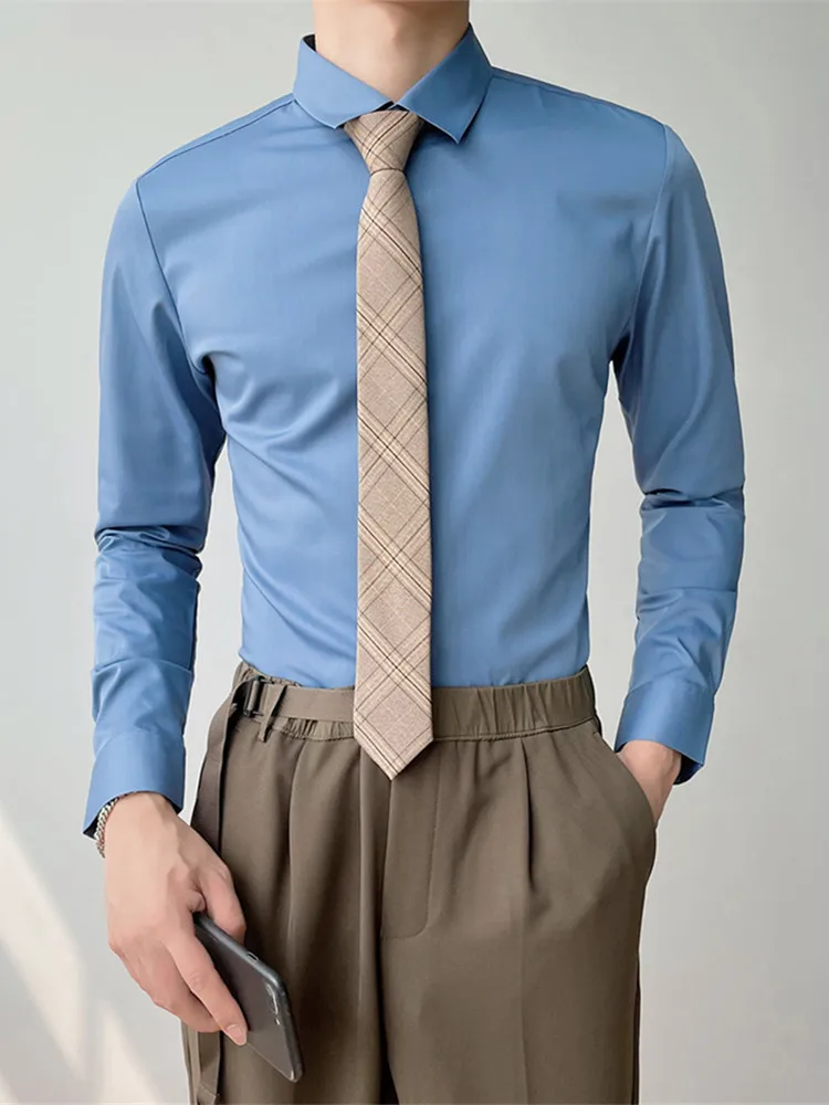 2022 Spring Men's Business Casual Long Sleeve Shirts Cotton Solid Color Slim 7 Colors Optional Single Breasted Lapel Shirts Men
2022 Spring Men's Business Casual Long Sleeve Shirts Cotton Solid Color Slim 7 Colors Optional Single Breasted Lapel Shirts Men