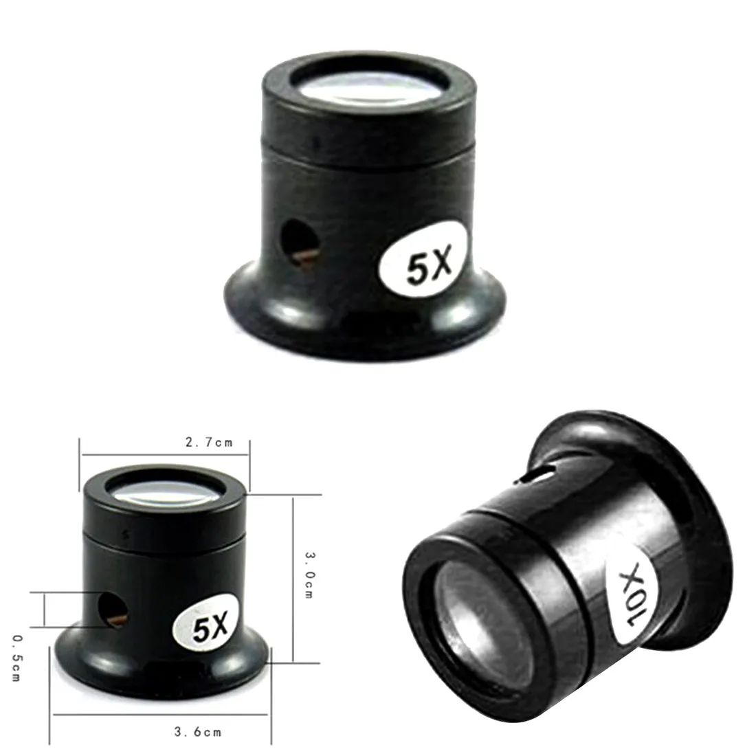 

Jeweler Watch Magnifier Tool 10X/5X Monocular Magnifying Glass Loupe Lens Eye Magnifier Len Repair Kit Tool