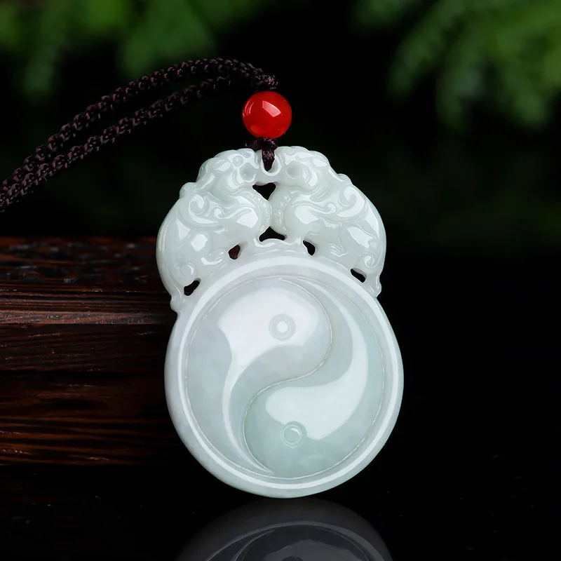 

Hot Selling Natural Hand-carve Jade Pixiu Pingan Buckle Necklace Pendant Fashion Jewelry Men Women Luck Gifts Amulet