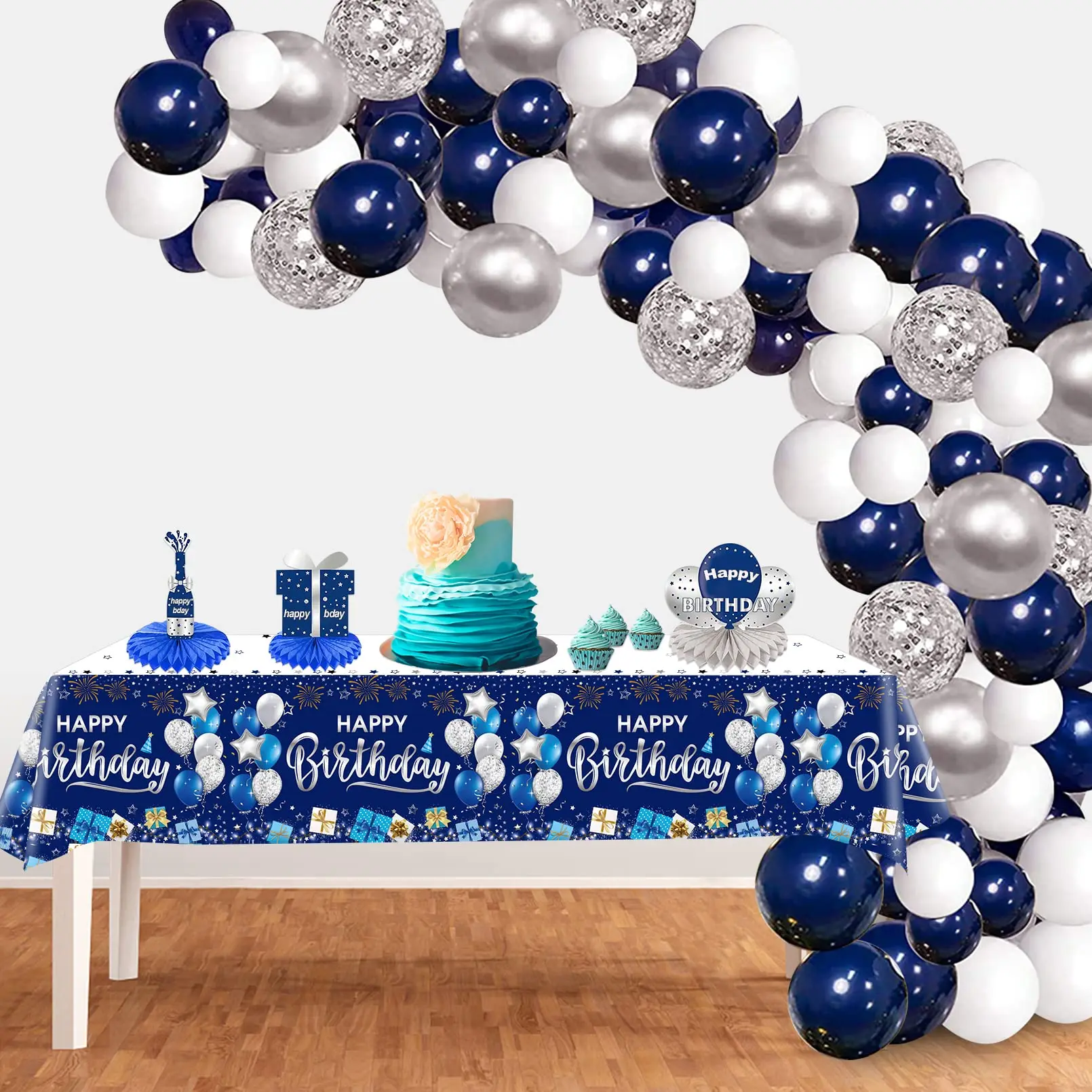 Blue Silver Table Tablecloth for Kids Adult Birthday Party Decor Plastic Disposable Table Cover Birthday Party Table Decoration
Blue Silver Table Tablecloth for Kids Adult Birthday Party Decor Plastic Disposable Table Cover Birthday Party Table Decoration