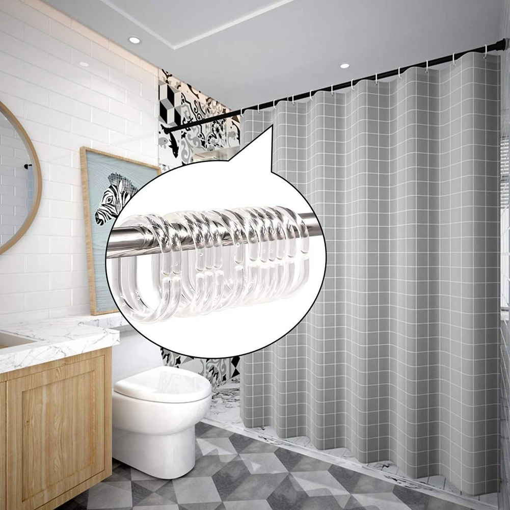 Accessories Shower Curtain Rings Rail Guide Single Hook Universal 24pcs 6 X 4cm Bathroom Clear Hanger Plastic Pole
Accessories Shower Curtain Rings Rail Guide Single Hook Universal 24pcs 6 X 4cm Bathroom Clear Hanger Plastic Pole