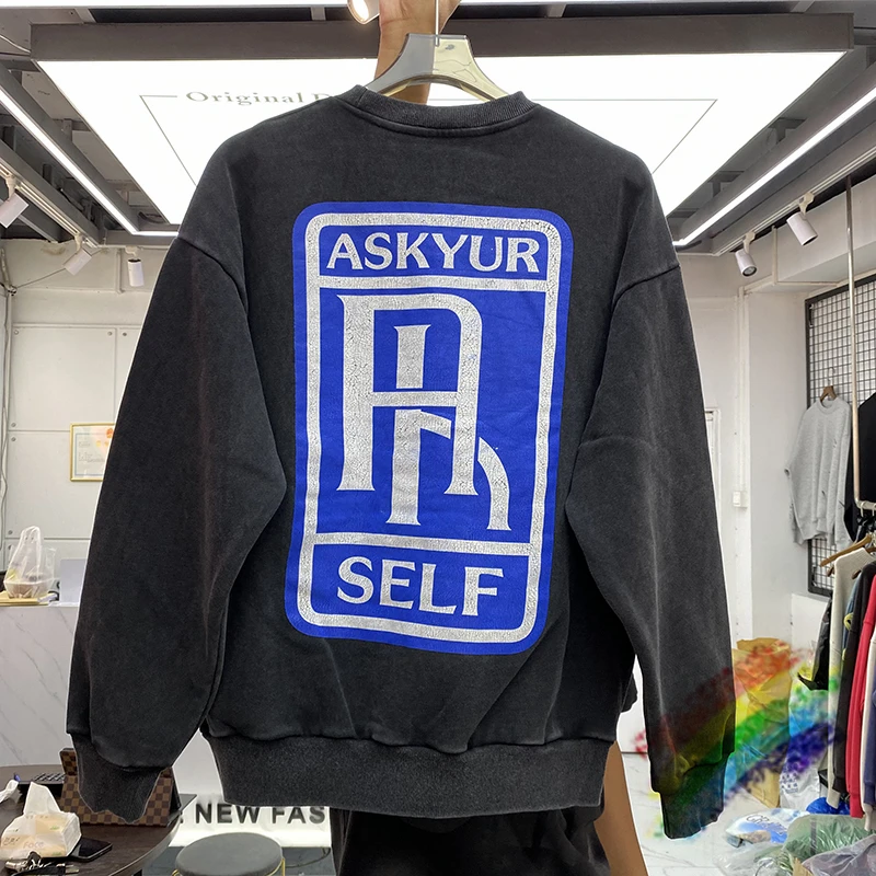 Cracked Askyurself Sweatshirts Men Women Top Quality Vintage Black Askyurself Oversize Fleece ASK Crewneck
Cracked Askyurself Sweatshirts Men Women Top Quality Vintage Black Askyurself Oversize Fleece ASK Crewneck