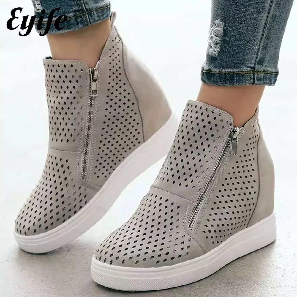New Wedge Shoes Women 2022 Summer Hollow Out Ladies Pointed Toe Zipper Breathable Casual Shoes Home Outdoor Comfy Loafers
New Wedge Shoes Women 2022 Summer Hollow Out Ladies Pointed Toe Zipper Breathable Casual Shoes Home Outdoor Comfy Loafers