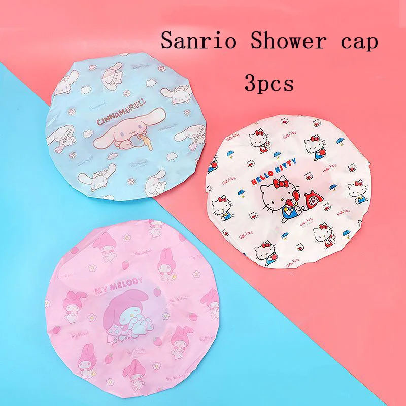3Pcs Kawaii Anime Sanrio Hello Kitty Cinnamoroll Shower Cap Cute Cartoon My Melody Waterproof Bath Anti-Oil Hair Hat Girls Toys
3Pcs Kawaii Anime Sanrio Hello Kitty Cinnamoroll Shower Cap Cute Cartoon My Melody Waterproof Bath Anti-Oil Hair Hat Girls Toys