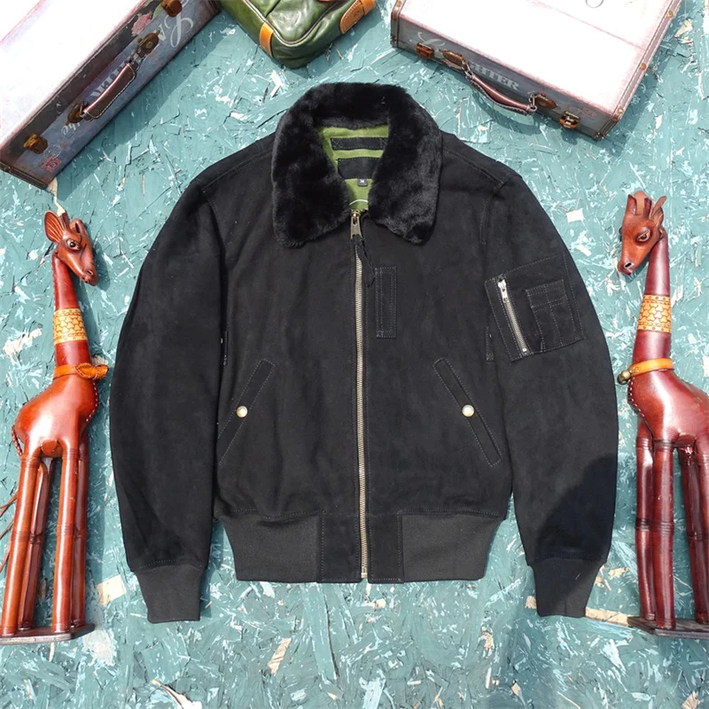 Бесплатная доставка, черный мужской жакет B15 из натуральной козьей кожи, классическое замшевое пальто ВВС, качественная кожаная ткань
Бесплатная доставка, черный мужской жакет B15 из натуральной козьей кожи, классическое замшевое пальто ВВС, качественная кожаная ткань