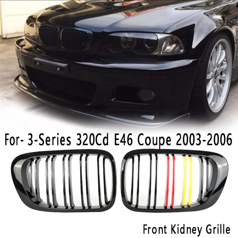 Gloss Black German Flag Type Car Front Kidney Grille Racing Grills For-BMW 3-Series 320Cd E46 Coupe 2003-2006
Gloss Black German Flag Type Car Front Kidney Grille Racing Grills For-BMW 3-Series 320Cd E46 Coupe 2003-2006