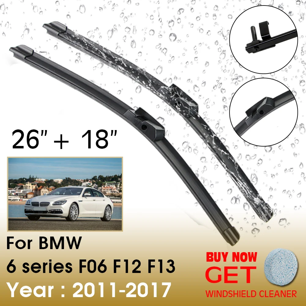 Car Wiper For BMW 6 series F06 F12 F13 26"+18" 2011-2017 Front Window Washer Windscreen Windshield Wipers Blades Accessories
Car Wiper For BMW 6 series F06 F12 F13 26"+18" 2011-2017 Front Window Washer Windscreen Windshield Wipers Blades Accessories