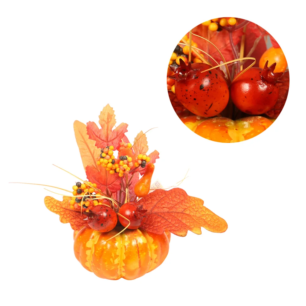 Artificial Pumpkins Pumpkins with Maple Leaf Sunflower Supplies Vegetables for Thanksgiving Home Store
Artificial Pumpkins Pumpkins with Maple Leaf Sunflower Supplies Vegetables for Thanksgiving Home Store