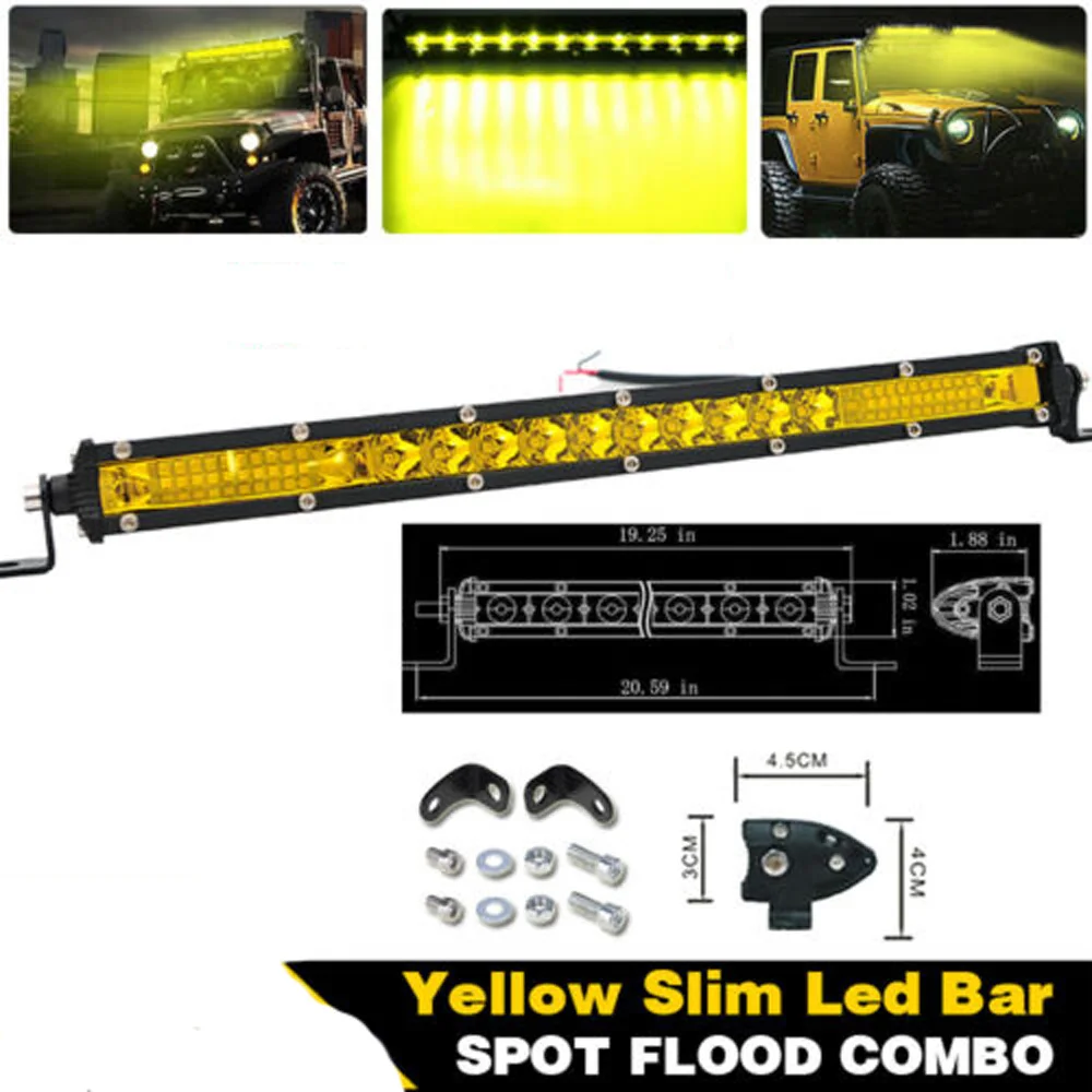 1*10-Inch 78W Light Bar Ultra-Thin 26 LED Lights Bar Yellow DC 12V 24V Combo Spot Beam Waterproof For ATV Car Auto Lamps
1*10-Inch 78W Light Bar Ultra-Thin 26 LED Lights Bar Yellow DC 12V 24V Combo Spot Beam Waterproof For ATV Car Auto Lamps