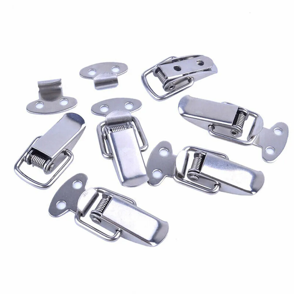 4PCS Hardware Cabinet Boxes Spring Loaded Latch Catch Toggle Hasp Mild Steel Hasp For Wood Box Clasp Closures Crate Lock
4PCS Hardware Cabinet Boxes Spring Loaded Latch Catch Toggle Hasp Mild Steel Hasp For Wood Box Clasp Closures Crate Lock
