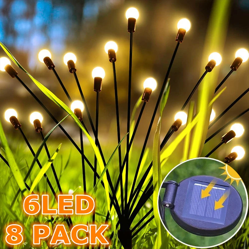 8 Pack Solar LED Light Outdoor Garden Landscape Solar Lights Firework Firefly Lawn Lamps New Year Christmas Decor Solar Lamp
8 Pack Solar LED Light Outdoor Garden Landscape Solar Lights Firework Firefly Lawn Lamps New Year Christmas Decor Solar Lamp