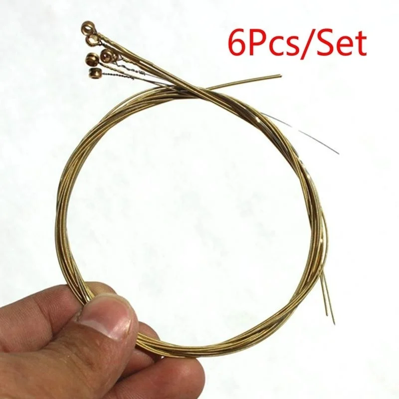6 Pcs/set Acoustic Guitar Steel Strings Gauge Set of Wooden Guitar Guitar Strings Brass Color Guitar Strings
6 Pcs/set Acoustic Guitar Steel Strings Gauge Set of Wooden Guitar Guitar Strings Brass Color Guitar Strings