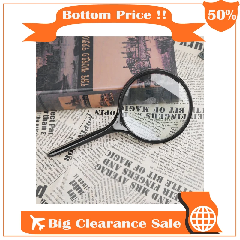 100mm Handheld Magnifier 5X Reading Map Newspaper Magnifying Glass Jewelry Loupe Clearance Sale
100mm Handheld Magnifier 5X Reading Map Newspaper Magnifying Glass Jewelry Loupe Clearance Sale