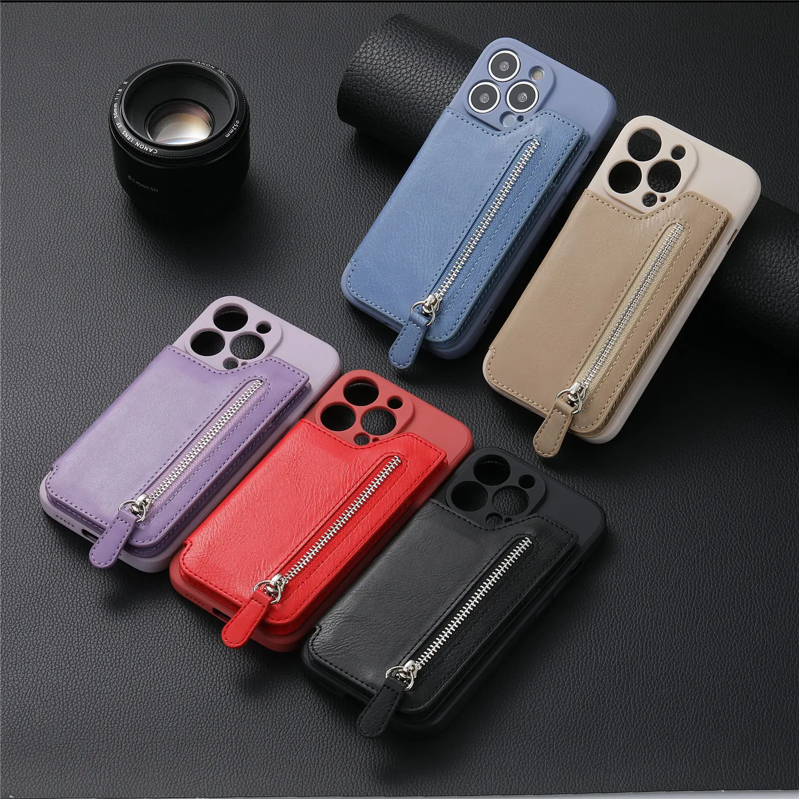 10pcs Kickstand Design PU Leather Silicone Case with Zipper Pocket for iPhone 14 13 12 Pro Max Plus Mini 11 X XS XR 8 7 Cover
10pcs Kickstand Design PU Leather Silicone Case with Zipper Pocket for iPhone 14 13 12 Pro Max Plus Mini 11 X XS XR 8 7 Cover