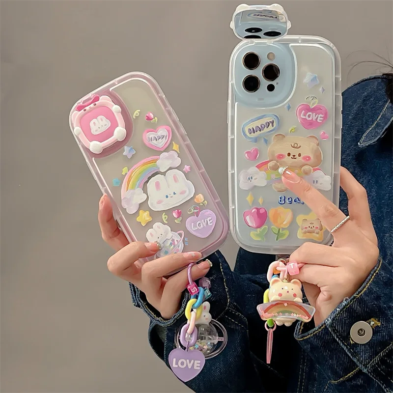 Cute Cartoon Bear Phone Case for iphone 13 12 11 Pro Max X XR XS Shockproof Cases Lens Backage Anti-knock Transparent Cover
Cute Cartoon Bear Phone Case for iphone 13 12 11 Pro Max X XR XS Shockproof Cases Lens Backage Anti-knock Transparent Cover