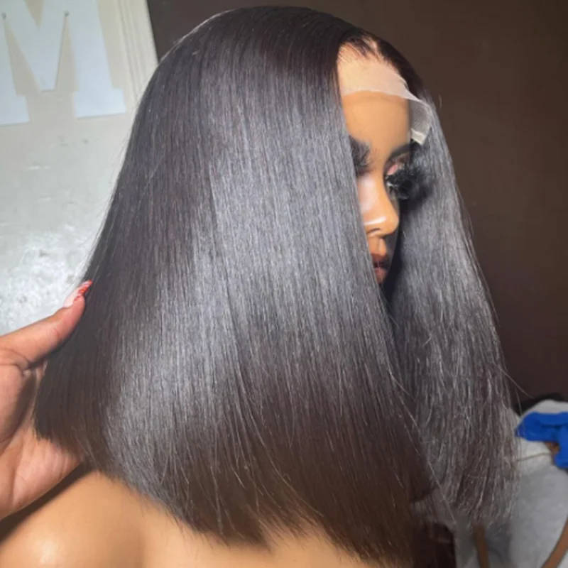 Lace Front Wigs Blunt Cut Bob Wigs Black Natural soft Silky Straight Short Bob Wig For Women
Lace Front Wigs Blunt Cut Bob Wigs Black Natural soft Silky Straight Short Bob Wig For Women