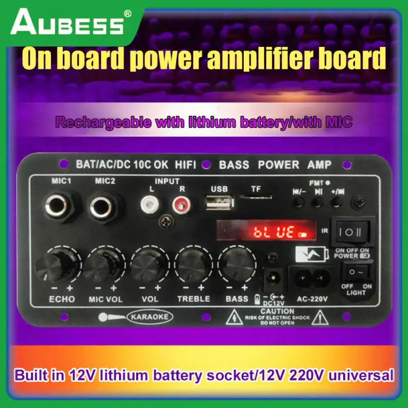 

30-120w Stereo Amplifier Digital Lithium Battery Interface Board Subwoofer Remote Control Mono Ac 220v 12v 24v Usb